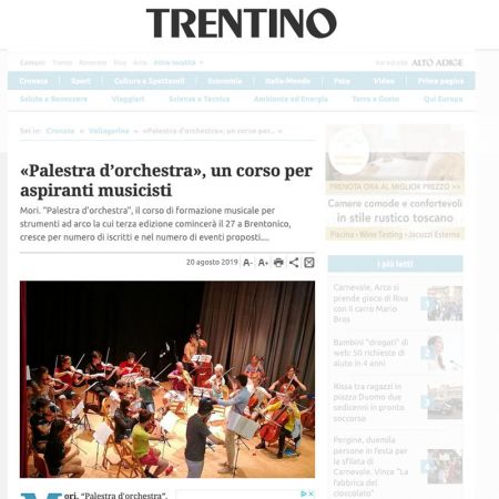 «Palestra d’orchestra», un corso per aspiranti musicisti